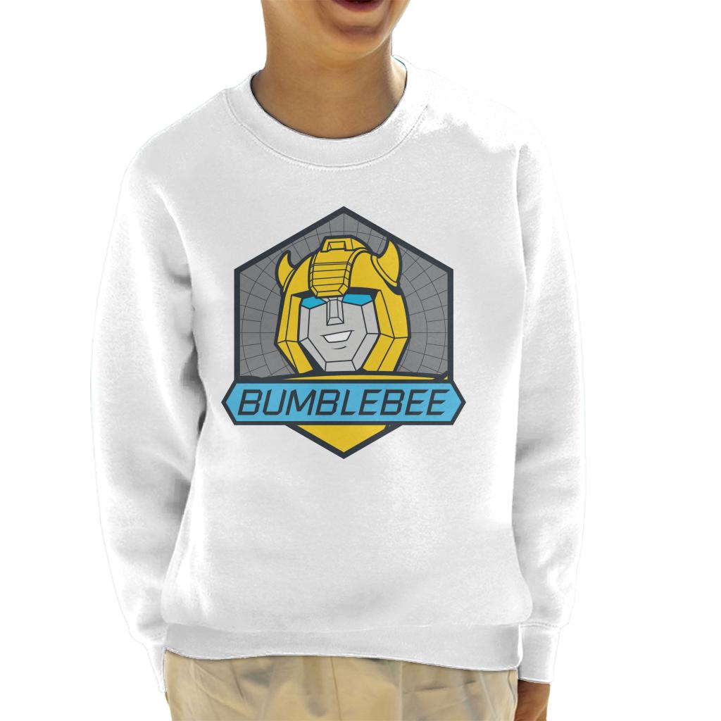 Transformers Bumblebee Blue Eyes Retro Badge Kid's Sweatshirt-ALL + EVERY