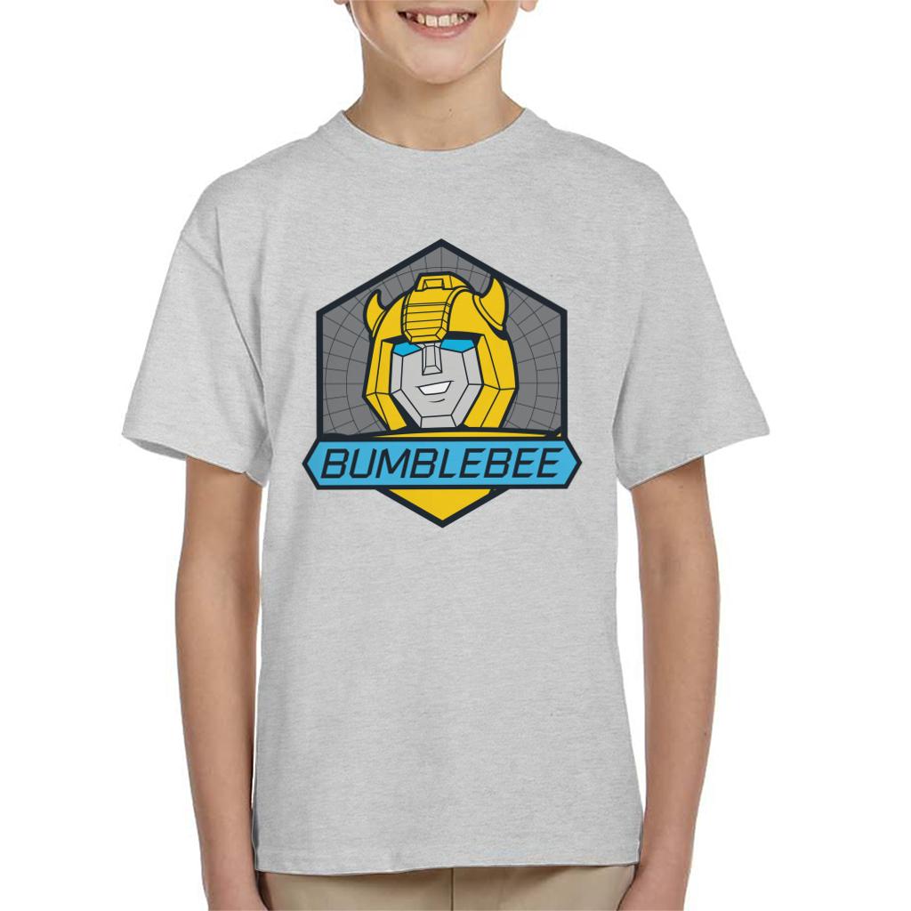 Transformers Bumblebee Blue Eyes Retro Badge Kid's T-Shirt-ALL + EVERY