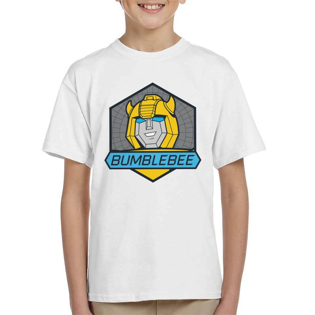 Transformers Bumblebee Blue Eyes Retro Badge Kid's T-Shirt-ALL + EVERY