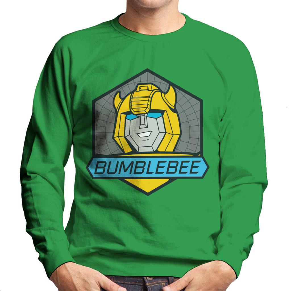 Transformers Bumblebee Blue Eyes Retro Badge Men's Sweatshirt-ALL + EVERY