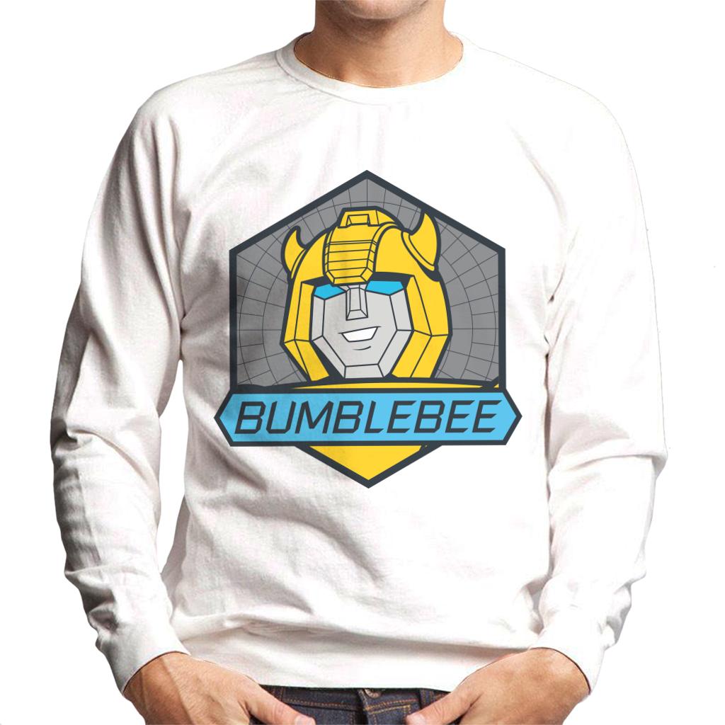 Transformers Bumblebee Blue Eyes Retro Badge Men's Sweatshirt-ALL + EVERY