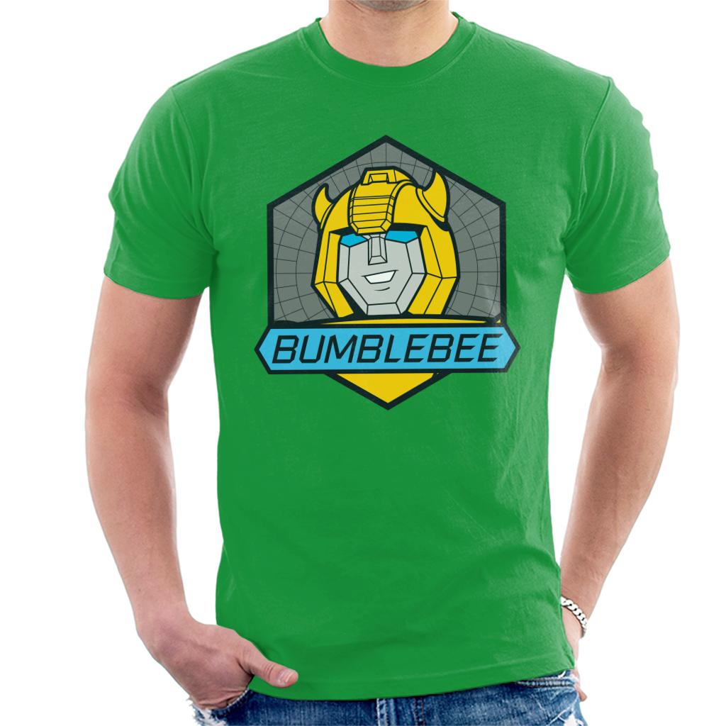 Transformers Bumblebee Blue Eyes Retro Badge Men's T-Shirt-ALL + EVERY