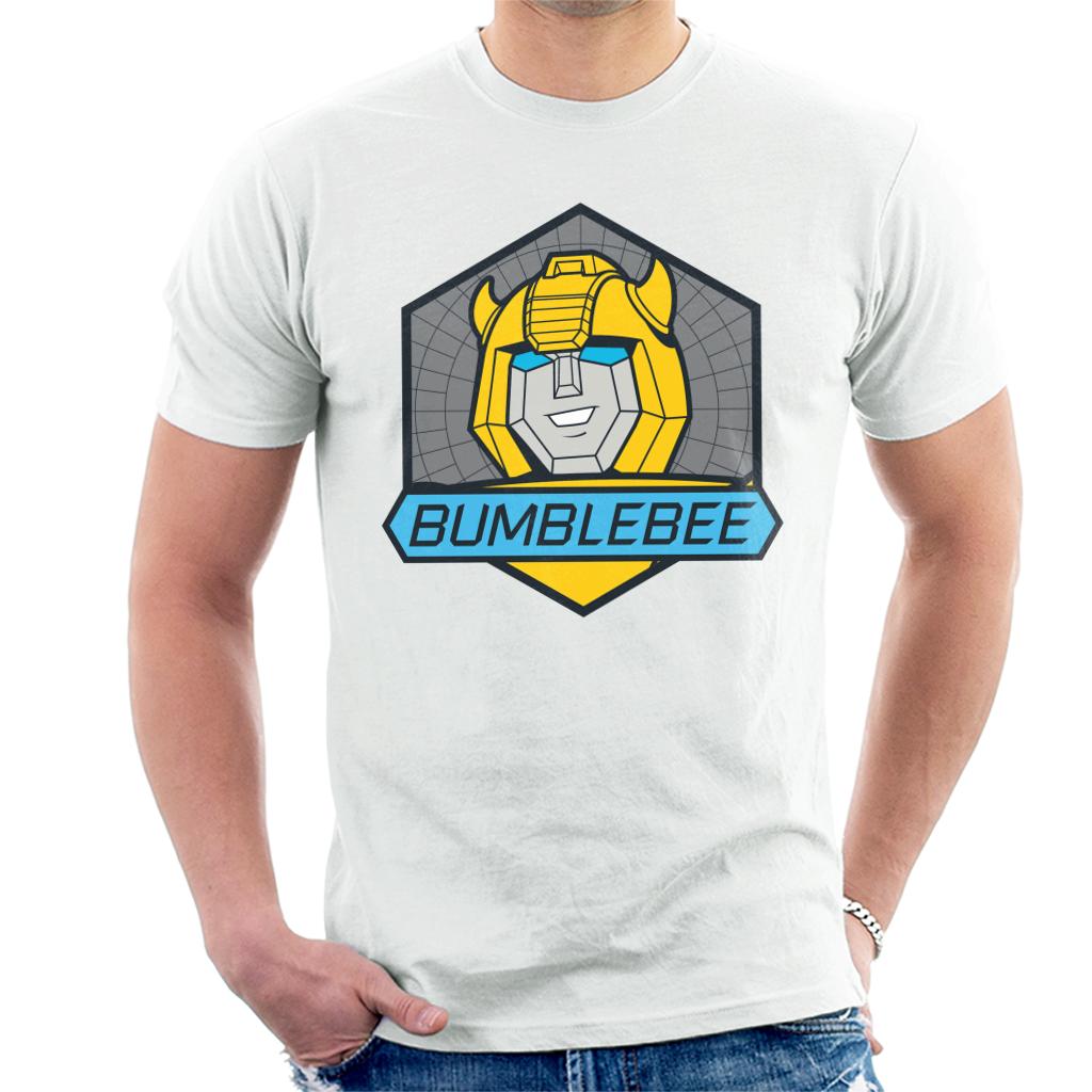 Transformers Bumblebee Blue Eyes Retro Badge Men's T-Shirt-ALL + EVERY