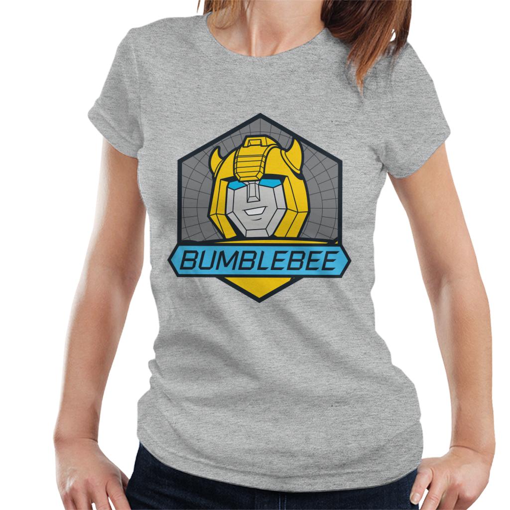 Transformers Bumblebee Blue Eyes Retro Badge Women's T-Shirt-ALL + EVERY