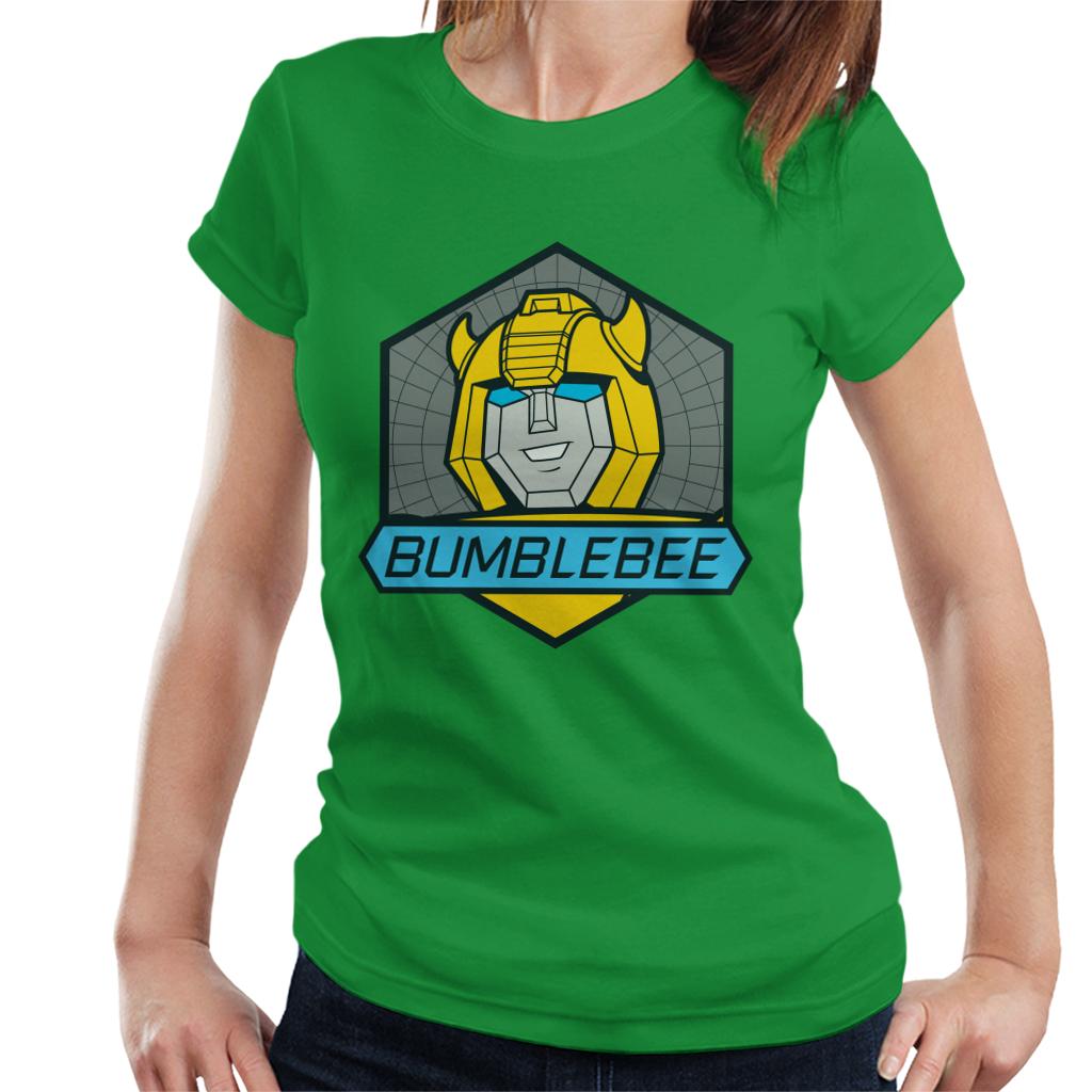 Transformers Bumblebee Blue Eyes Retro Badge Women's T-Shirt-ALL + EVERY