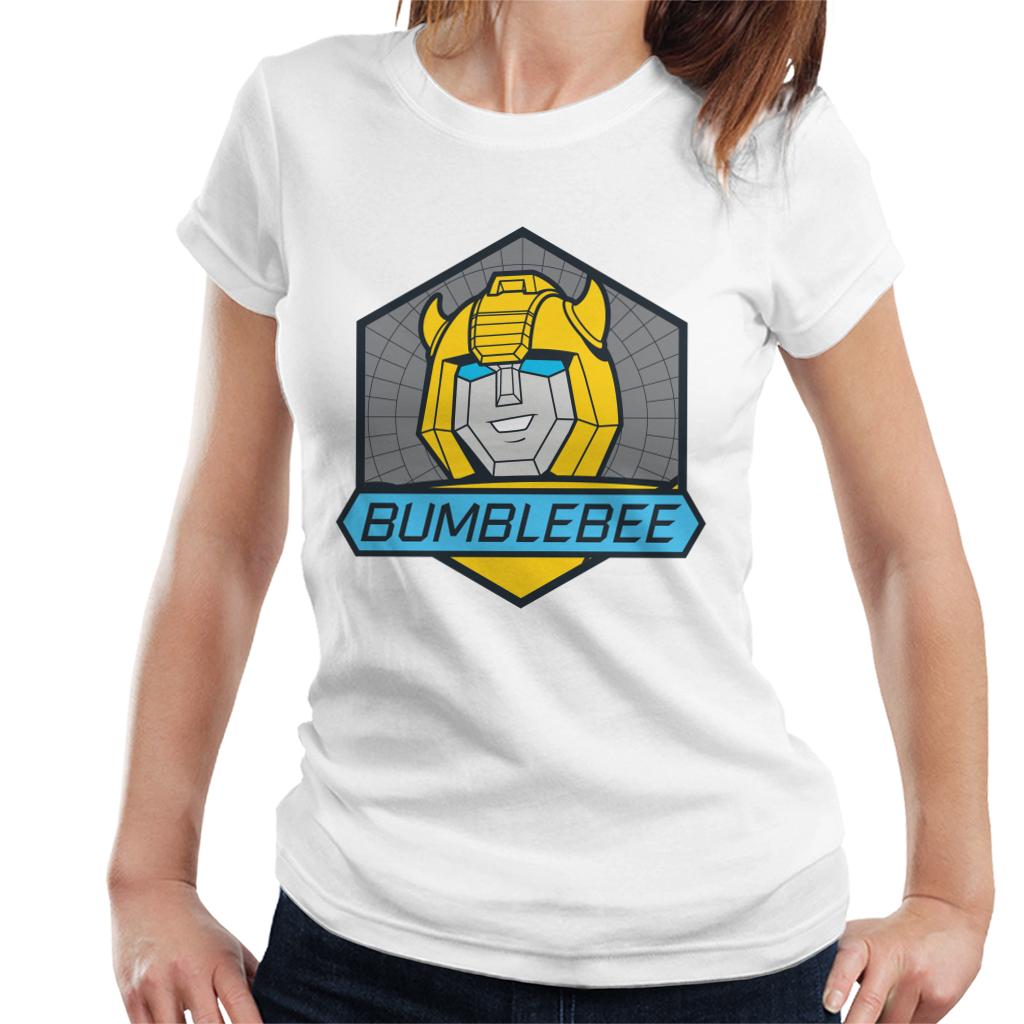 Transformers Bumblebee Blue Eyes Retro Badge Women's T-Shirt-ALL + EVERY