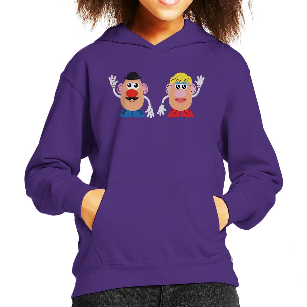 Mr Potato Head And Mrs Potato Head Wave Kid's Hooded Sweatshirt-ALL + EVERY