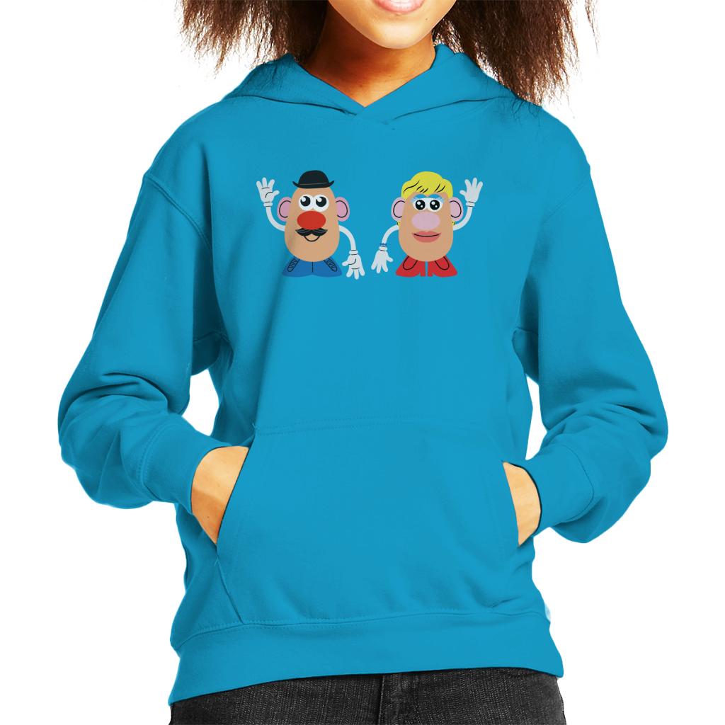 Mr Potato Head And Mrs Potato Head Wave Kid's Hooded Sweatshirt-ALL + EVERY