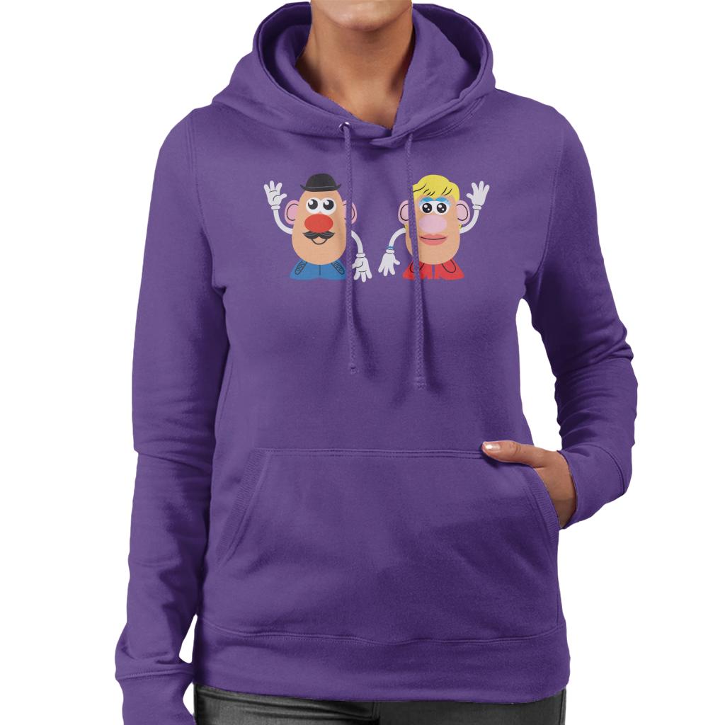 Mr Potato Head And Mrs Potato Head Wave Women's Hooded Sweatshirt-ALL + EVERY