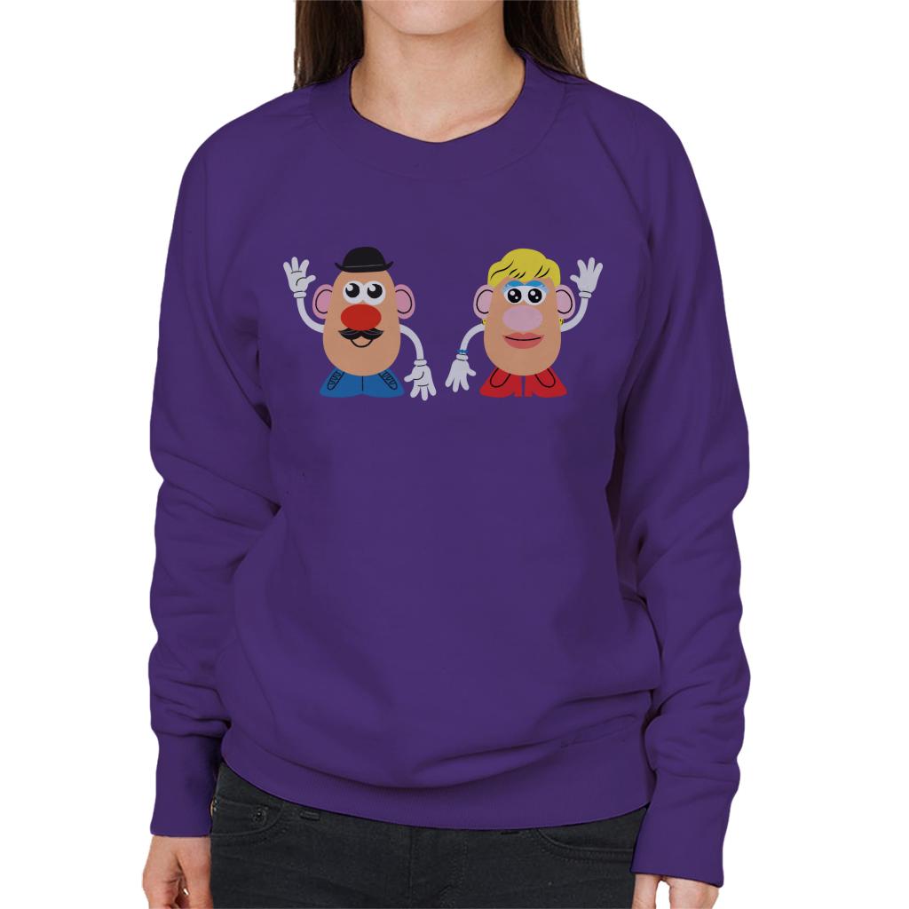 Mr Potato Head And Mrs Potato Head Wave Women's Sweatshirt-ALL + EVERY