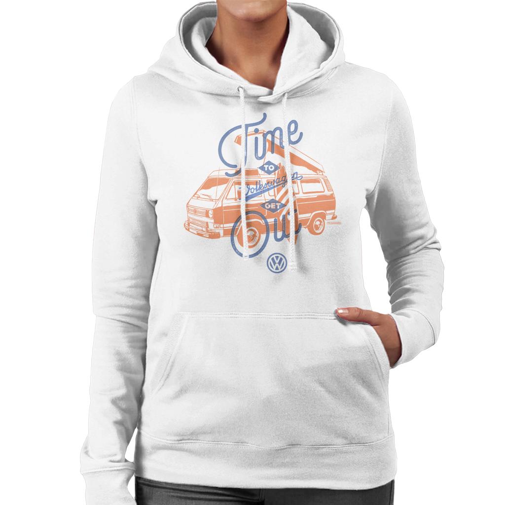 Volkswagen T3 Camper Time To Get Out Women's Hooded Sweatshirt-ALL + EVERY