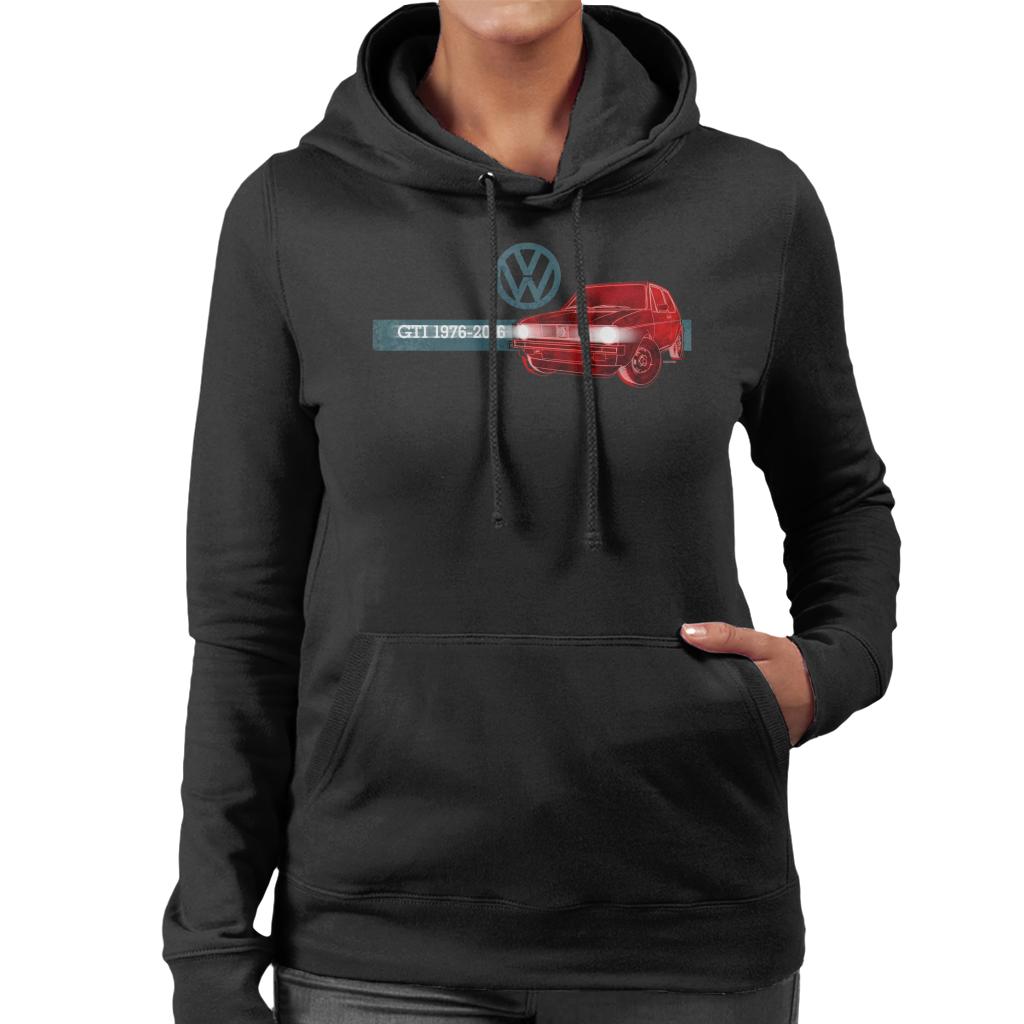 Volkswagen Historic Golf GTI Women's Hooded Sweatshirt-ALL + EVERY