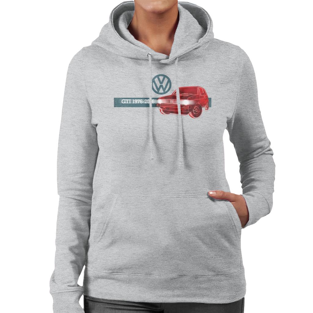 Volkswagen Historic Golf GTI Women's Hooded Sweatshirt-ALL + EVERY