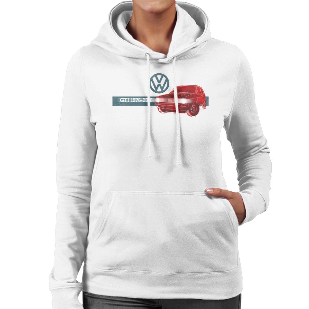 Volkswagen Historic Golf GTI Women's Hooded Sweatshirt-ALL + EVERY