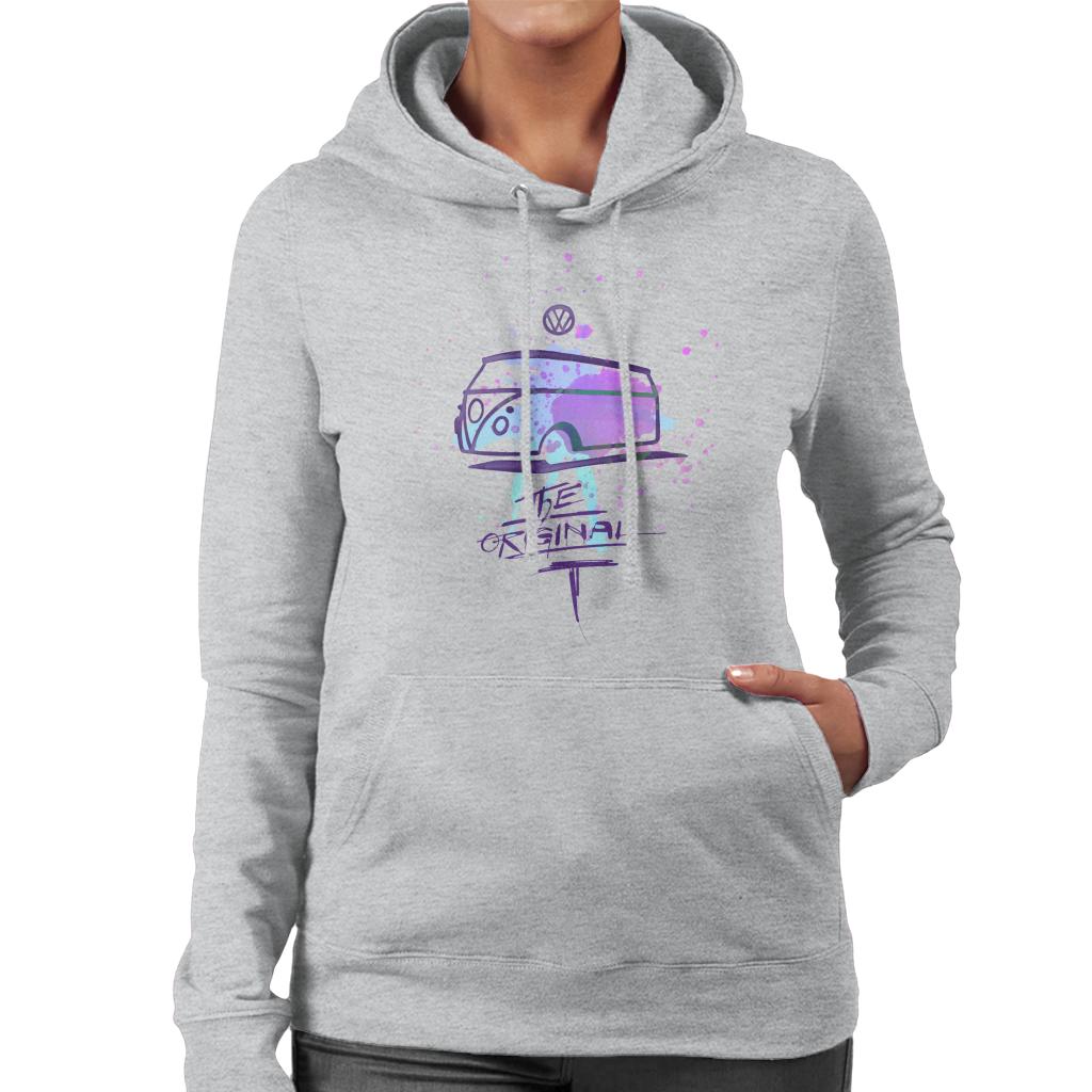 Volkswagen Paint Splatter Original Camper Women's Hooded Sweatshirt-ALL + EVERY