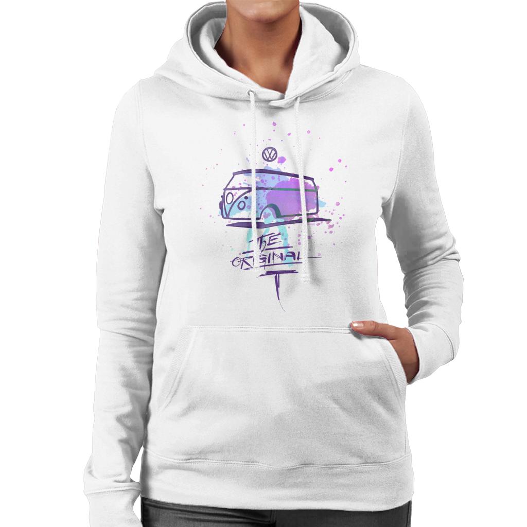 Volkswagen Paint Splatter Original Camper Women's Hooded Sweatshirt-ALL + EVERY