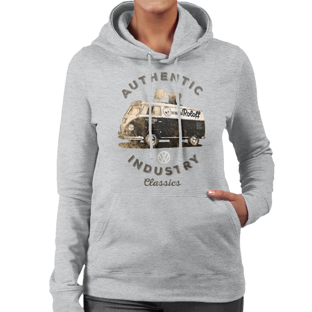 Volkswagen Classic Camper Authentic Industry Women's Hooded Sweatshirt-ALL + EVERY