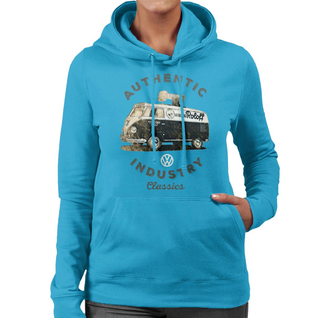 Volkswagen Classic Camper Authentic Industry Women's Hooded Sweatshirt-ALL + EVERY