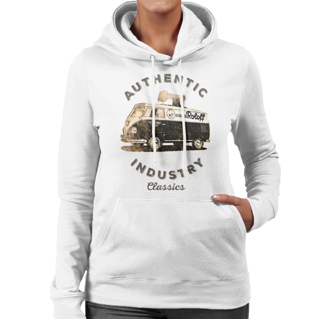 Volkswagen Classic Camper Authentic Industry Women's Hooded Sweatshirt-ALL + EVERY