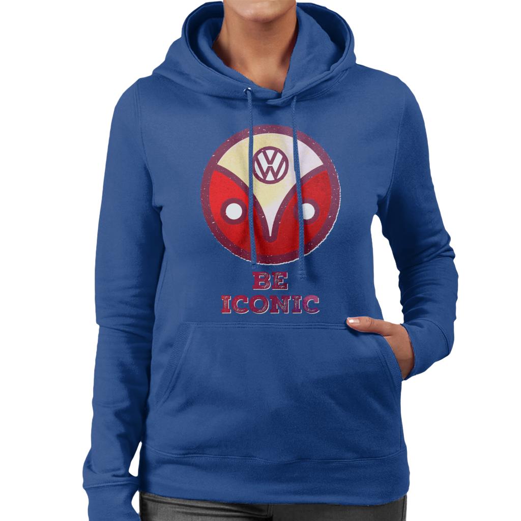 Volkswagen Type 2 Camper Logo Be Iconic Women's Hooded Sweatshirt-ALL + EVERY