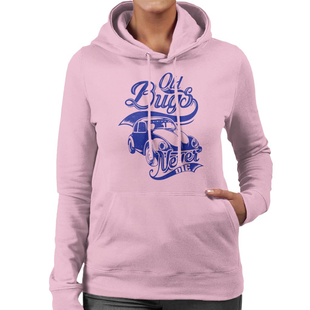 Volkswagen Beetle Old Bugs Never Die Women's Hooded Sweatshirt-ALL + EVERY