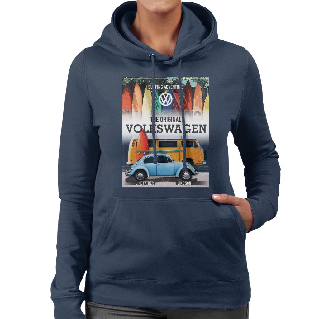 Volkswagen Surfing Adventure The Original Women's Hooded Sweatshirt-ALL + EVERY