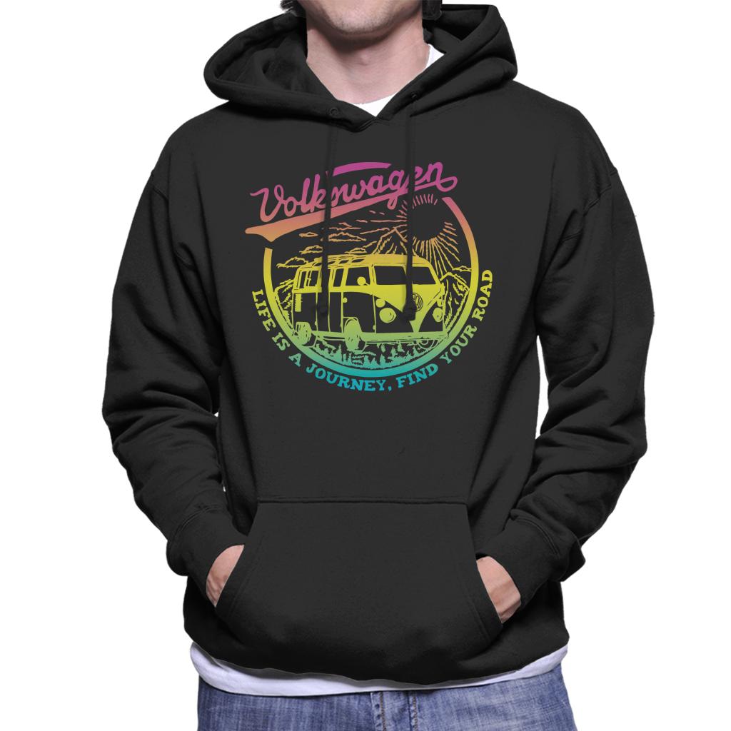 Volkswagen Camper Life Is A Journey Men's Hooded Sweatshirt-ALL + EVERY