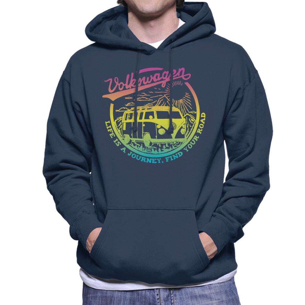 Volkswagen Camper Life Is A Journey Men's Hooded Sweatshirt-ALL + EVERY