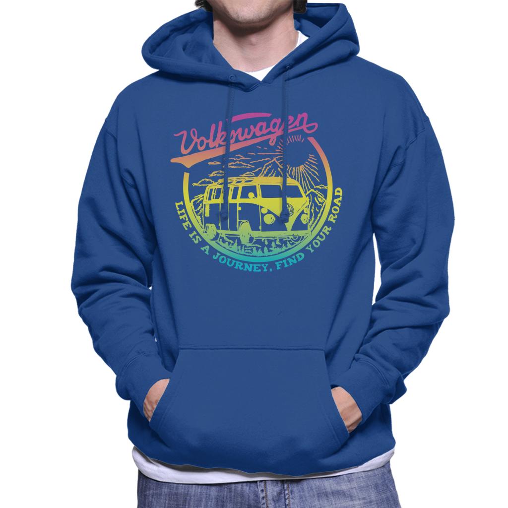 Volkswagen Camper Life Is A Journey Men's Hooded Sweatshirt-ALL + EVERY