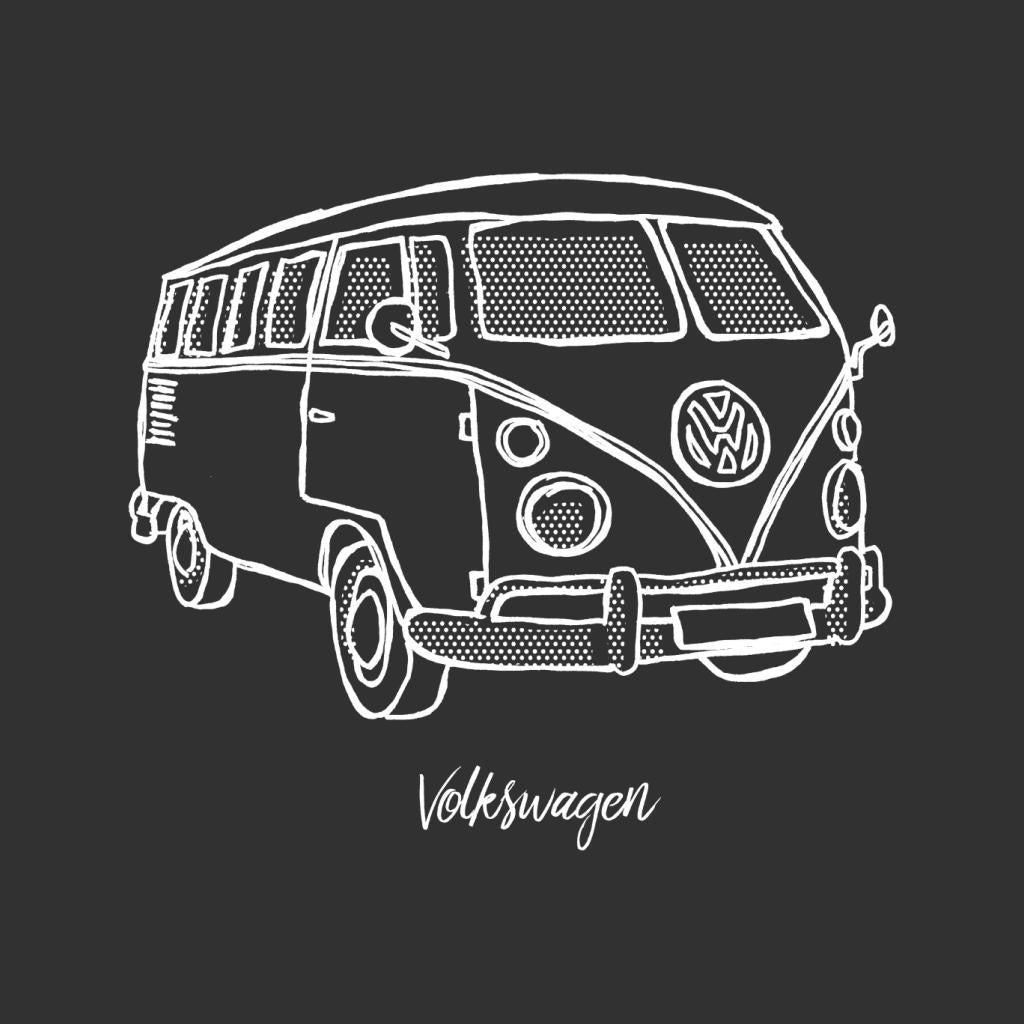 Volkswagen Retro T1 Camper Doodle Women's Hooded Sweatshirt-ALL + EVERY