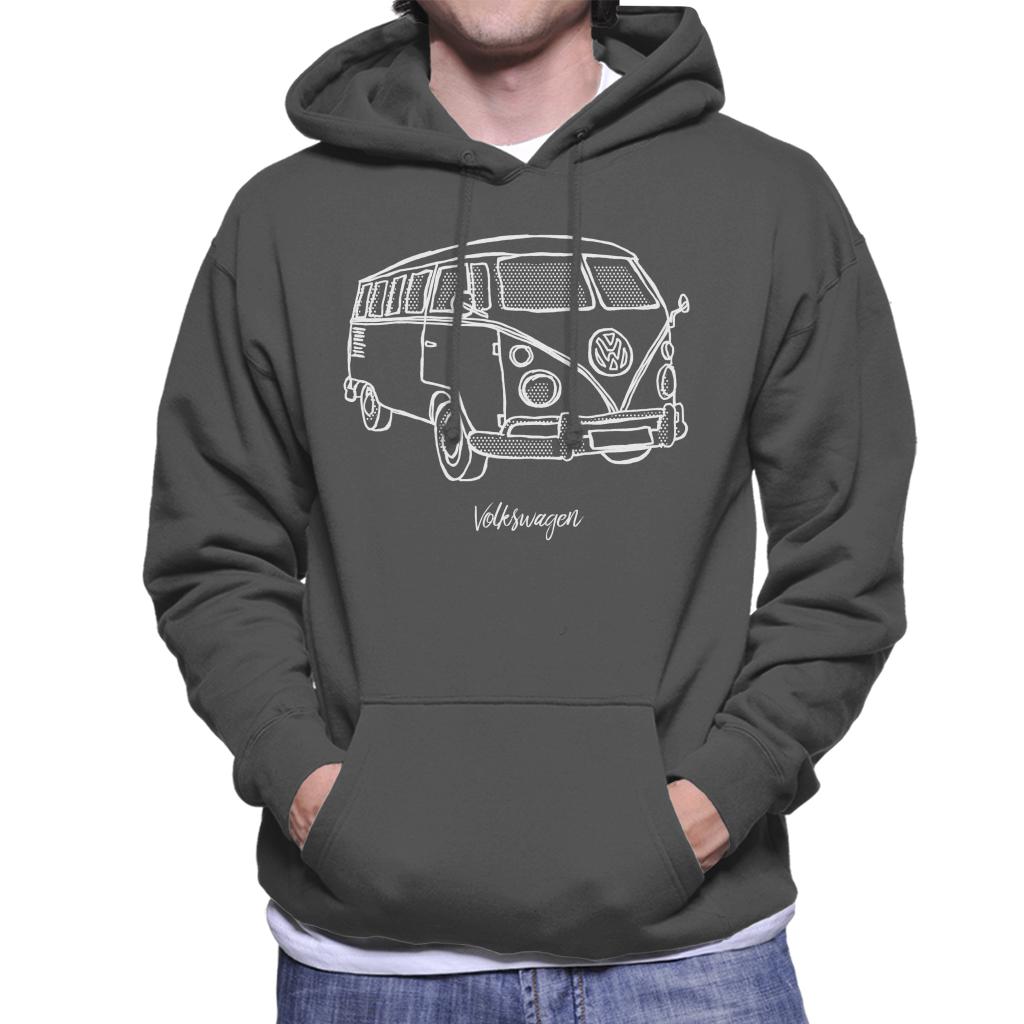 Volkswagen Retro T1 Camper Doodle Men's Hooded Sweatshirt-ALL + EVERY