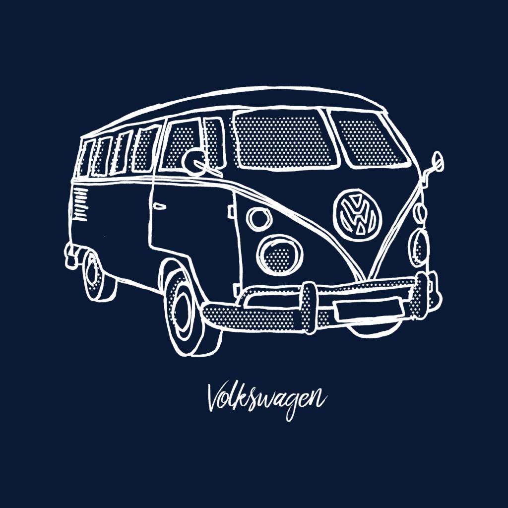 Volkswagen Retro T1 Camper Doodle Men's Hooded Sweatshirt-ALL + EVERY