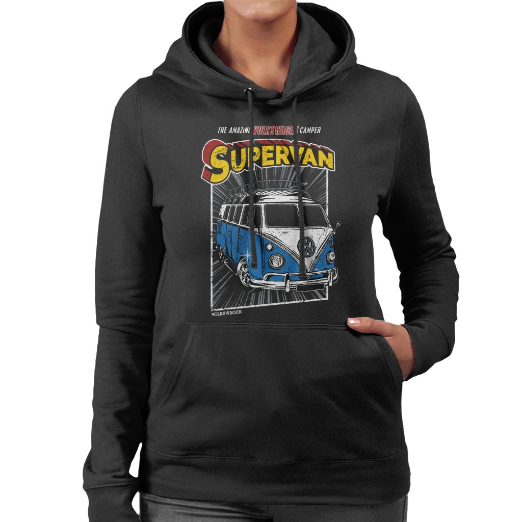 Volkswagen The Amazing Supervan Camper Women's Hooded Sweatshirt-ALL + EVERY