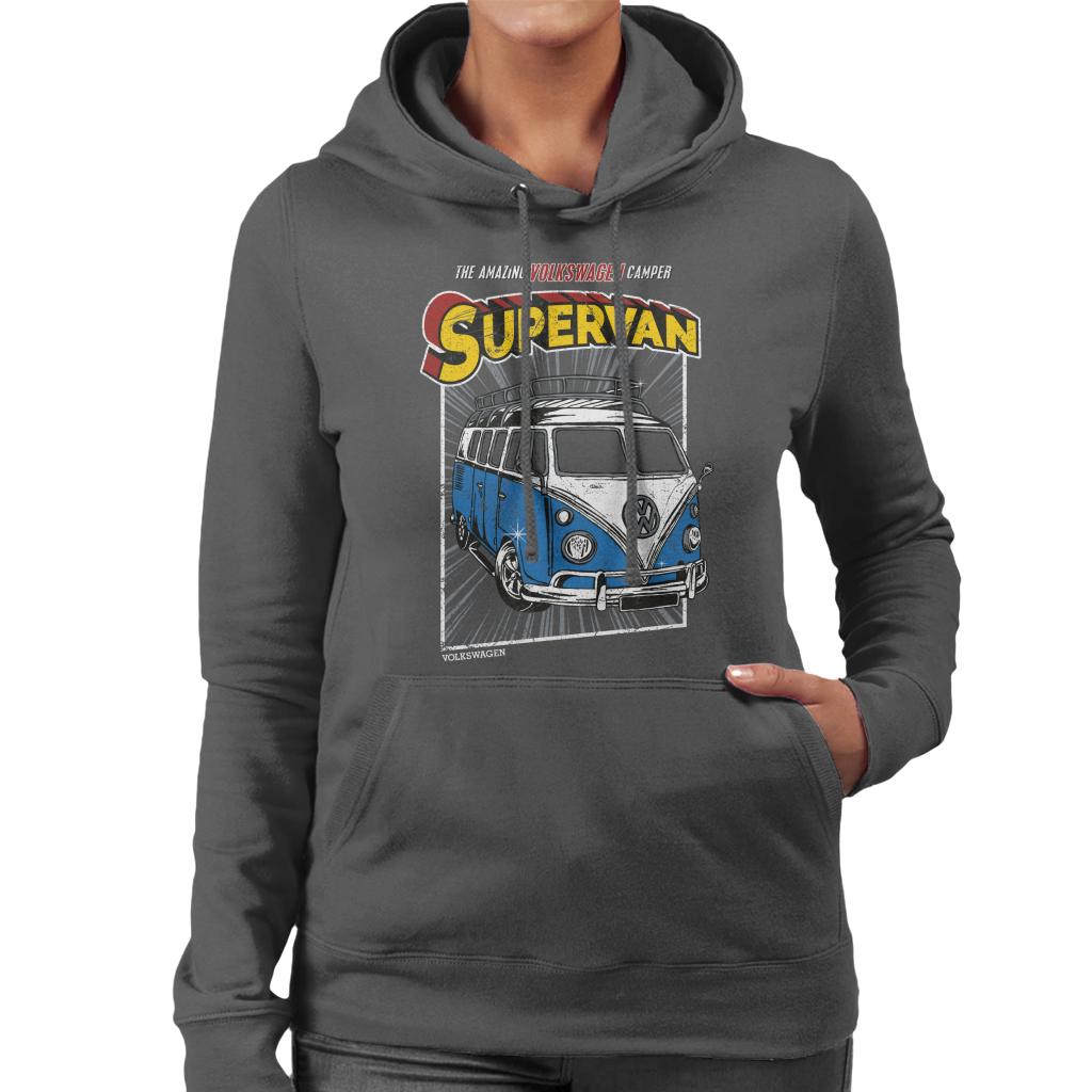 Volkswagen The Amazing Supervan Camper Women's Hooded Sweatshirt-ALL + EVERY