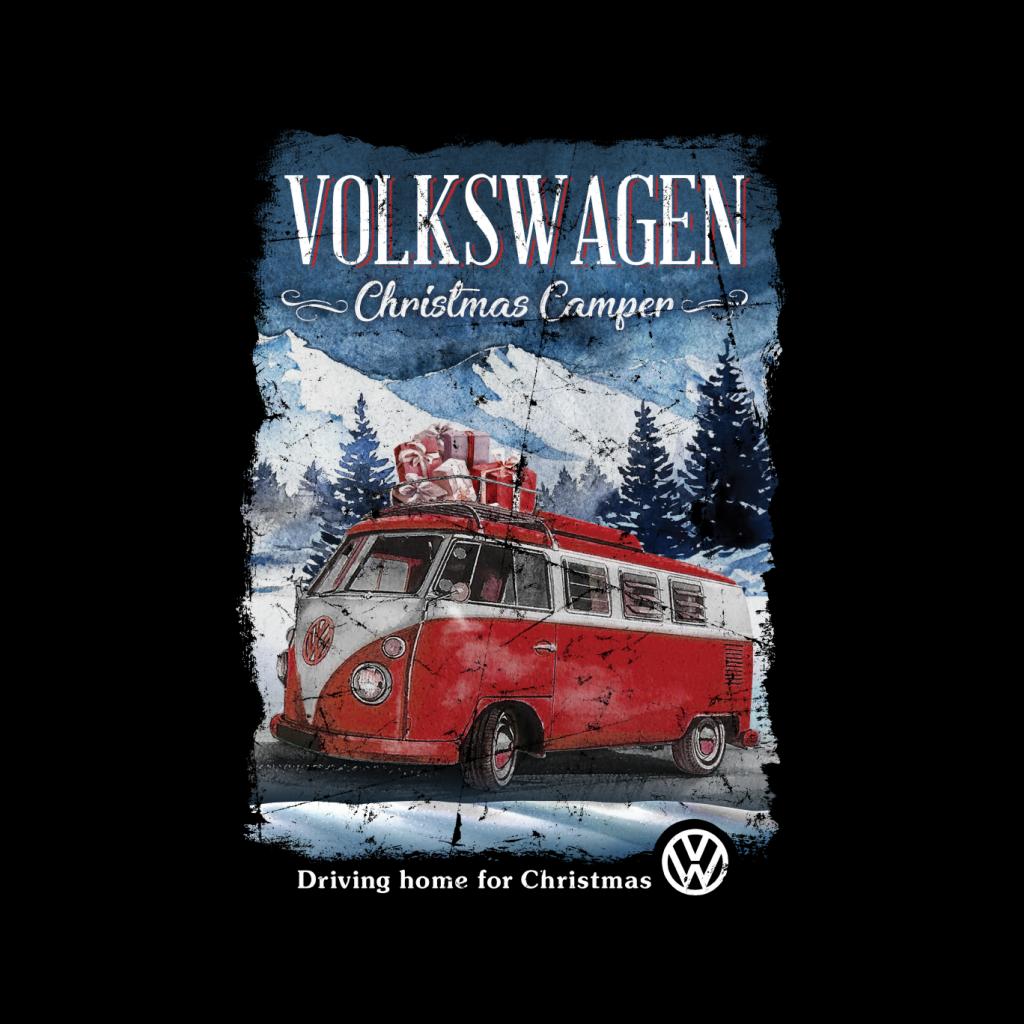 Volkswagen Christmas Red Camper Driving Home Men's Hooded Sweatshirt-ALL + EVERY