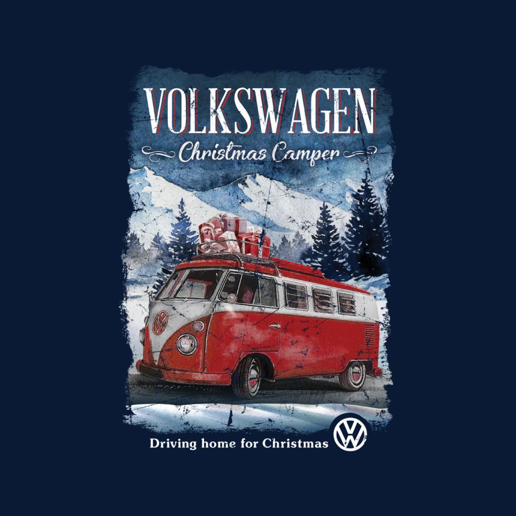 Volkswagen Christmas Red Camper Driving Home Men's Hooded Sweatshirt-ALL + EVERY