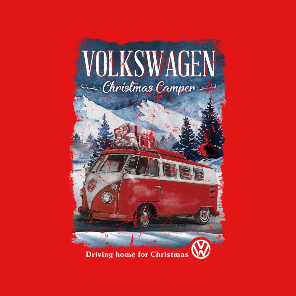 Volkswagen Christmas Red Camper Driving Home Men's Hooded Sweatshirt-ALL + EVERY