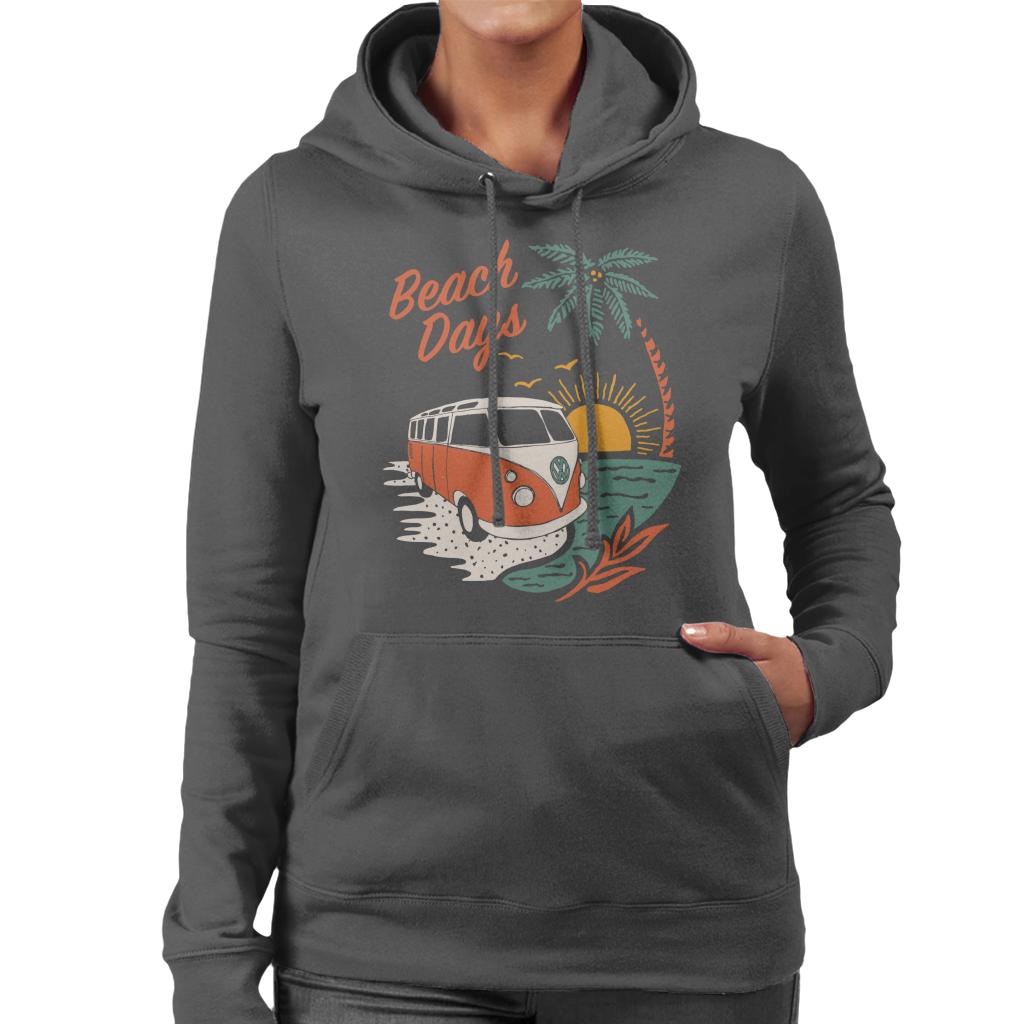 Volkswagen T1 Camper Beach Days Women's Hooded Sweatshirt-ALL + EVERY