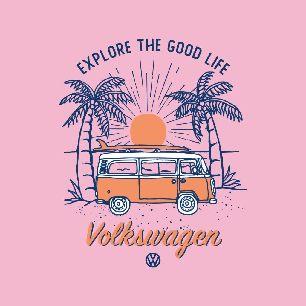 Volkswagen Camper Explore The Good Life Women's Hooded Sweatshirt-ALL + EVERY