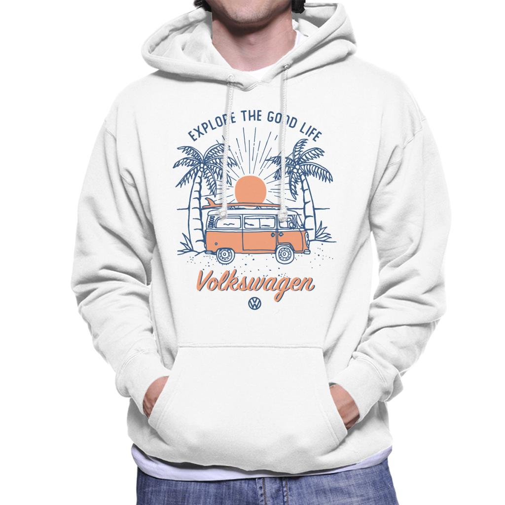 Volkswagen Camper Explore The Good Life Men's Hooded Sweatshirt-ALL + EVERY