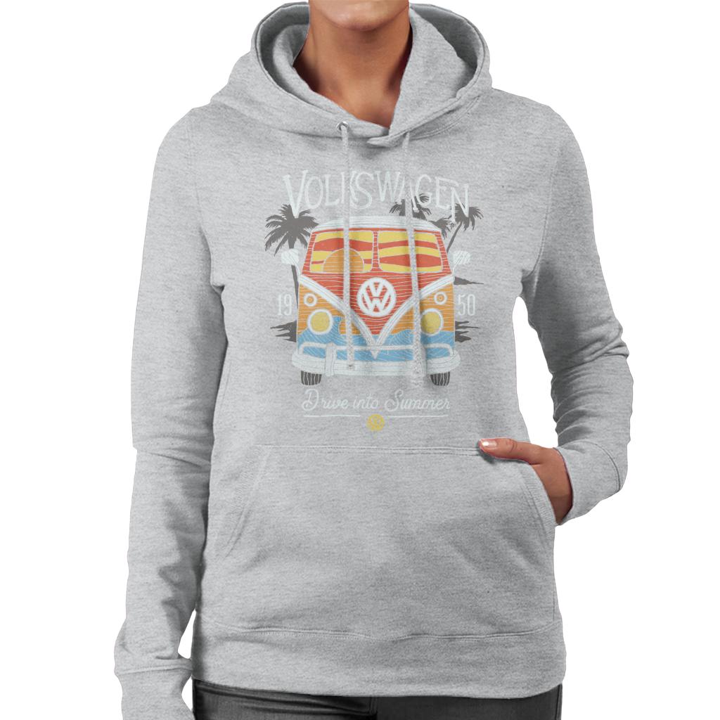 Volkswagen Beach Sunset Art Camper Women's Hooded Sweatshirt-ALL + EVERY