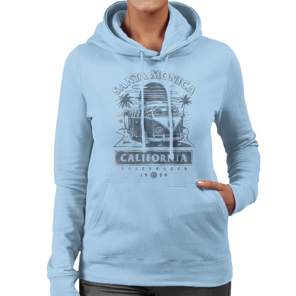 Volkswagen Santa Monica Sunset Camper Women's Hooded Sweatshirt-ALL + EVERY