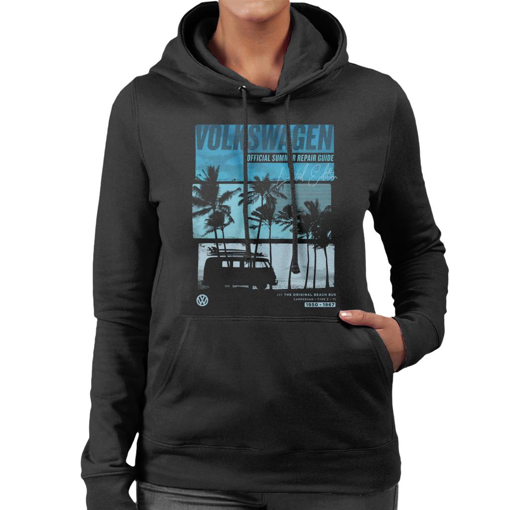 Volkswagen T1 Camper Summer Repair Guide Women's Hooded Sweatshirt-ALL + EVERY