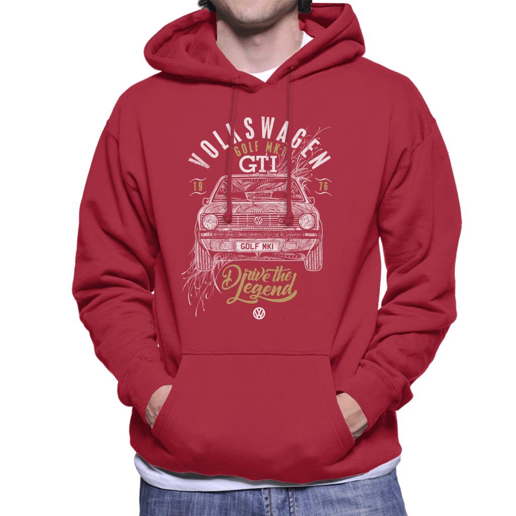 Volkswagen Golf MK1 GTI Drive The Legend Men's Hooded Sweatshirt-ALL + EVERY