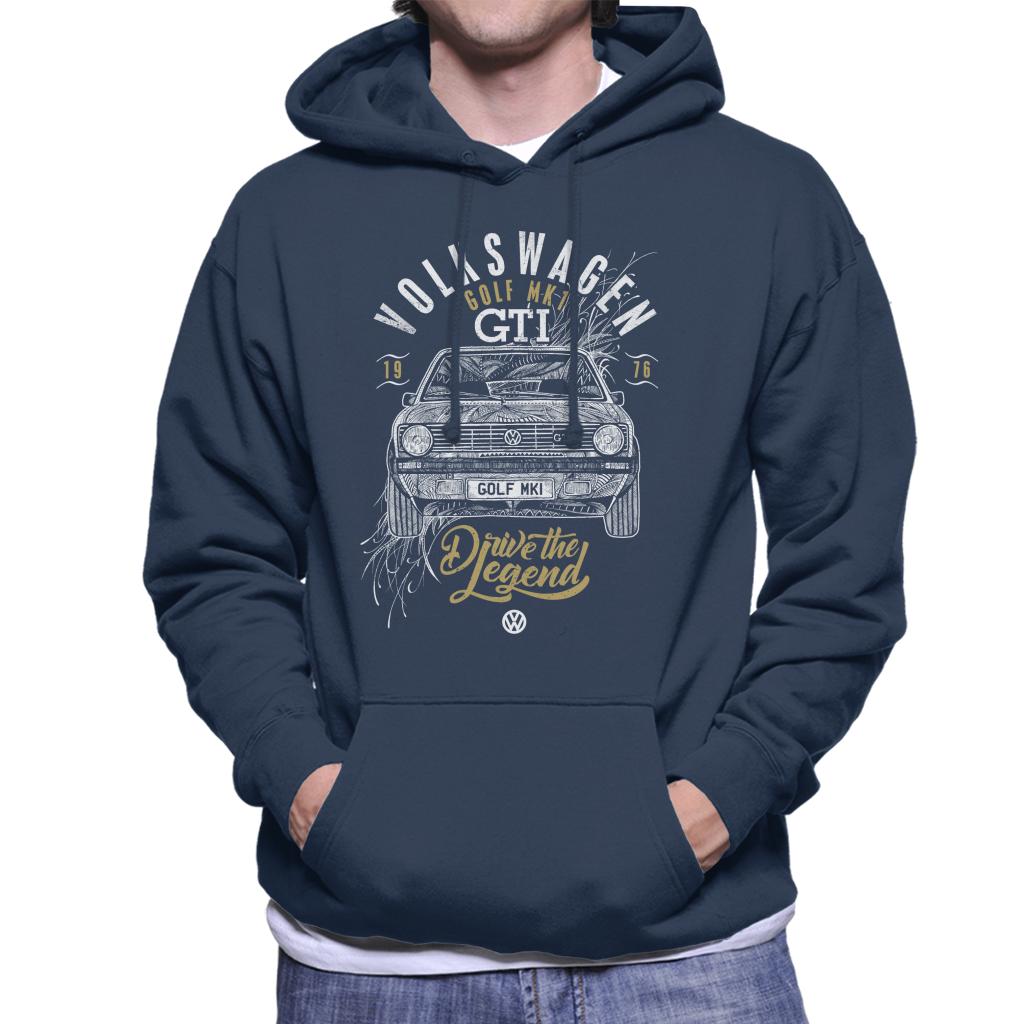 Volkswagen Golf MK1 GTI Drive The Legend Men's Hooded Sweatshirt-ALL + EVERY