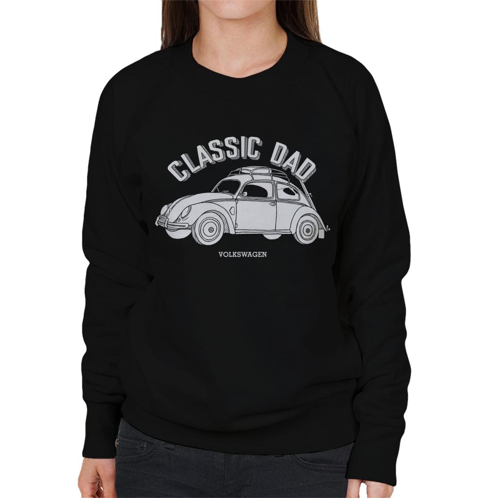 Volkswagen Beetle Sketch Classic Dad Women's Sweatshirt-ALL + EVERY