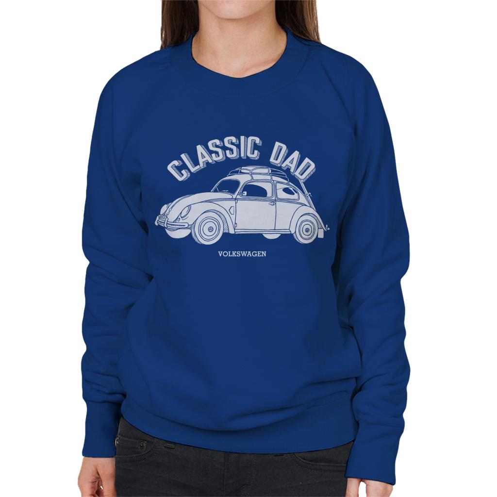 Volkswagen Beetle Sketch Classic Dad Women's Sweatshirt-ALL + EVERY