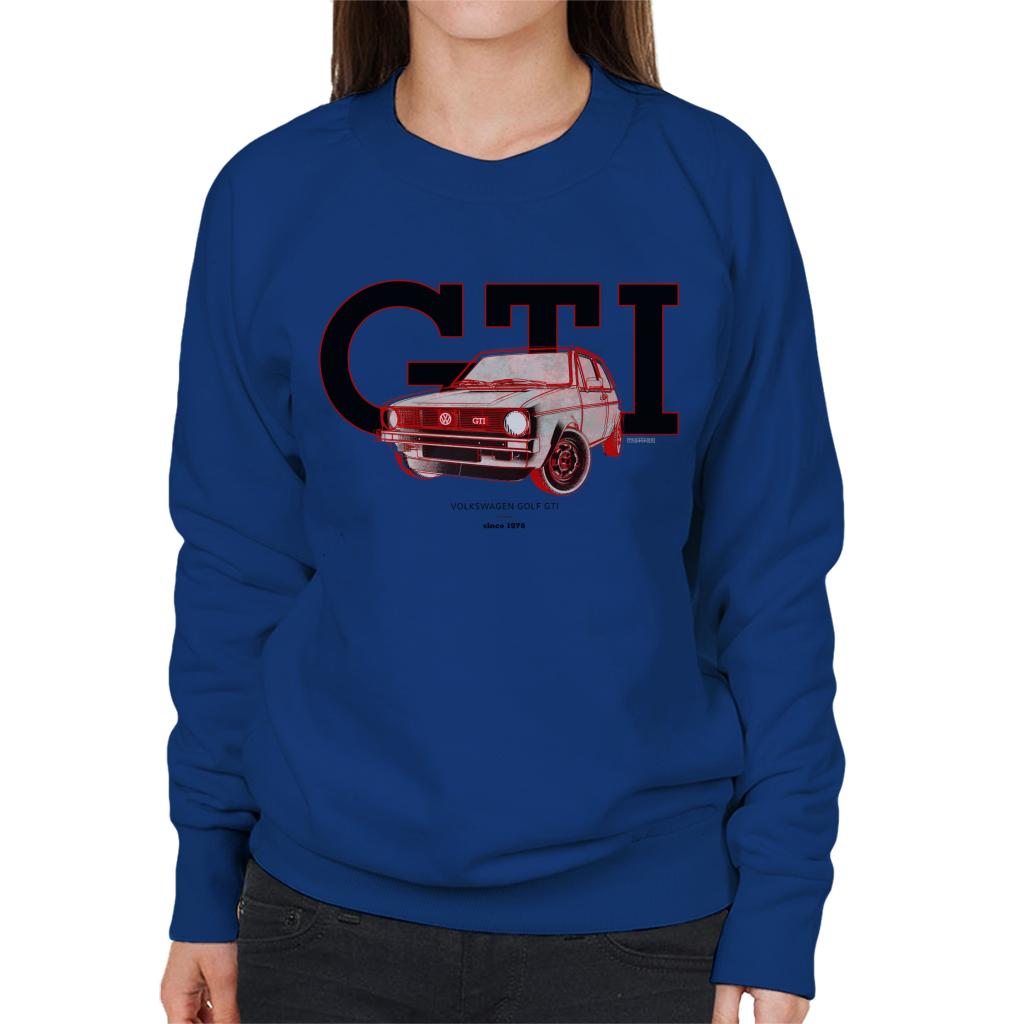 Volkswagen Retro Golf GTI Since 1976 Women's Sweatshirt-ALL + EVERY