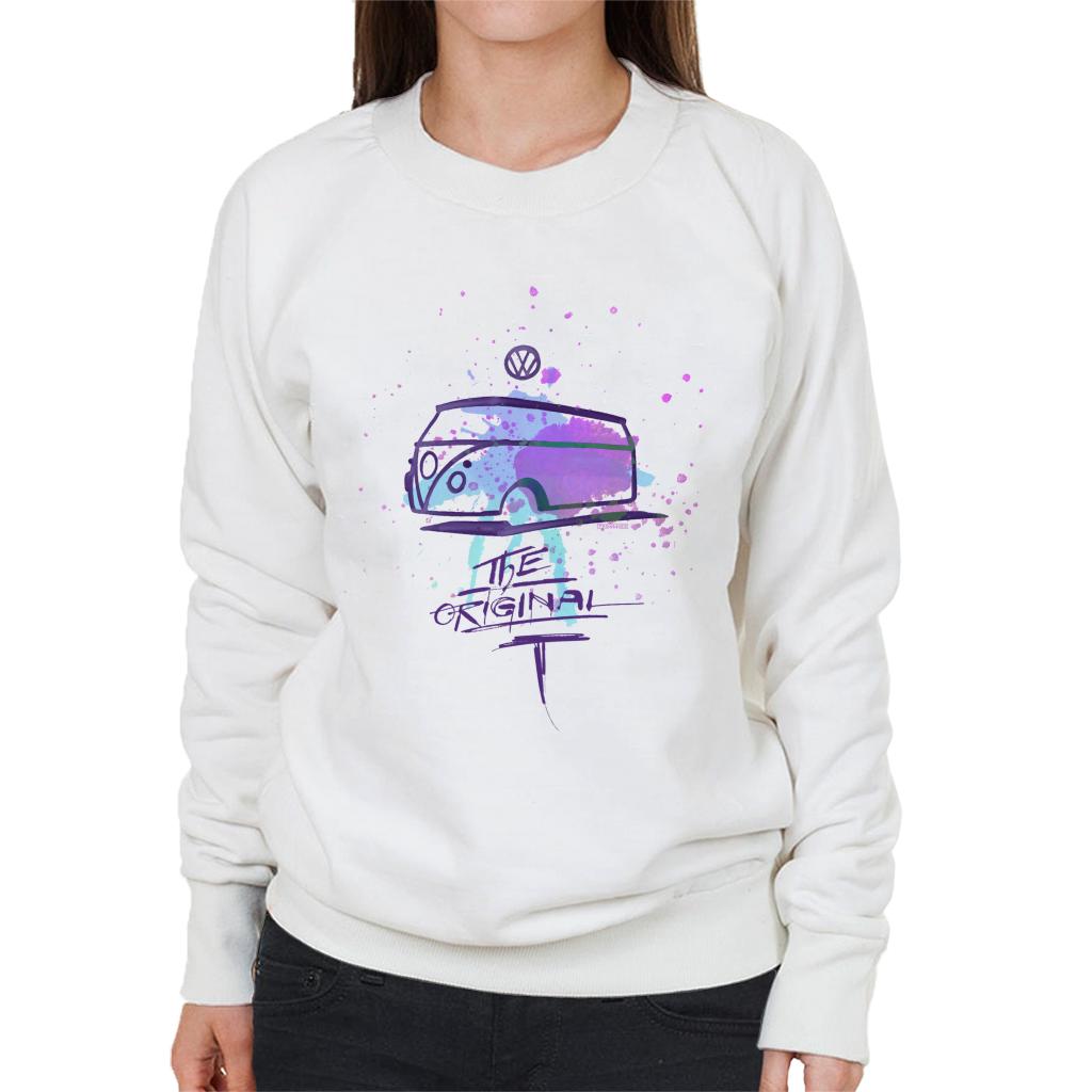 Volkswagen Paint Splash Original Camper Women's Sweatshirt-ALL + EVERY