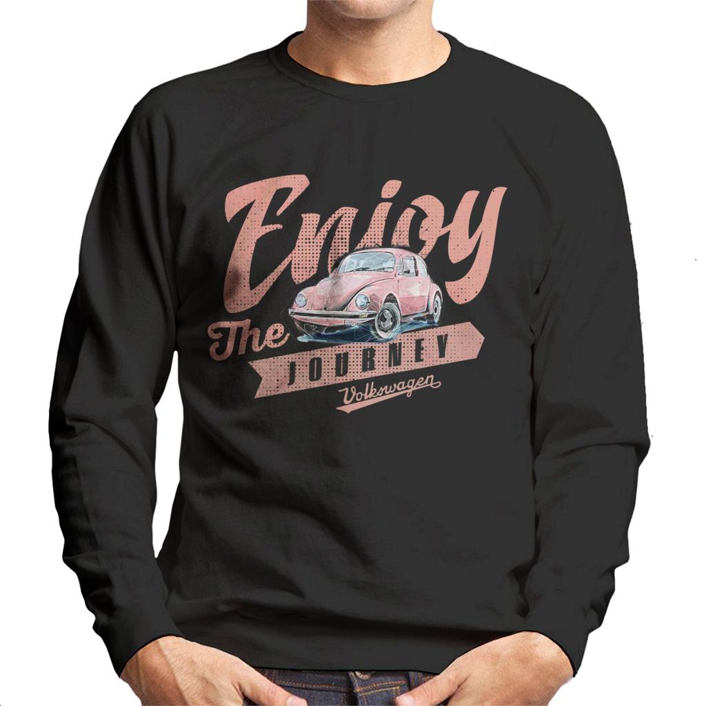 Volkswagen Pink Enjoy The Journey Beetle Men's Sweatshirt-ALL + EVERY